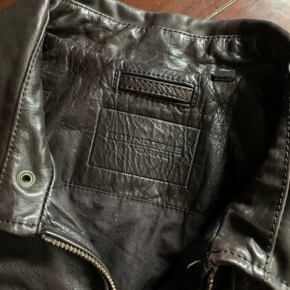 Roundtree & Yorke Leather Bomber Jacket, New! - Picture 2 of 7